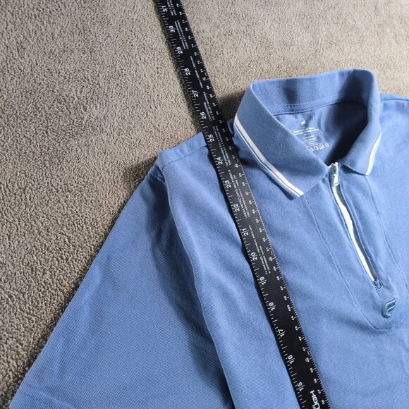 Fabletics Men’s Size M The Dash Quarter Zip Polo Shirt Blue Athletic Performance - Picture 5 of 7